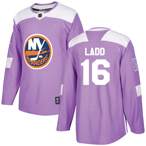 Adidas Men's Andrew Ladd Authentic Purple Jersey: NHL #16 New York Islanders Fights Cancer Practice