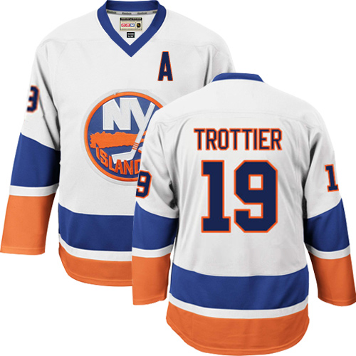 CCM Men's Bryan Trottier Premier White Jersey: Hockey #19 New York Islanders Throwback