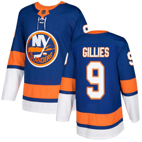 Adidas Men's Clark Gillies Authentic Royal Blue Home Jersey: NHL #9 New York Islanders
