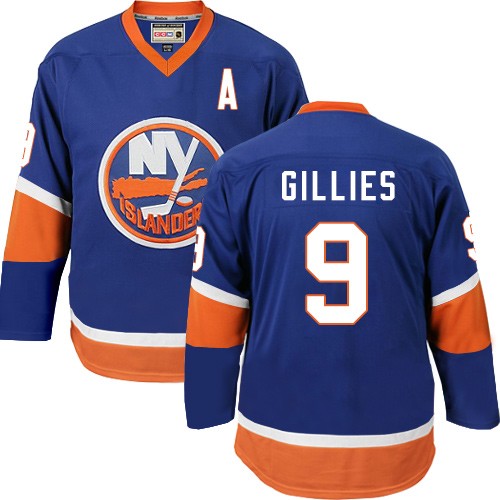 CCM Men's Clark Gillies Premier Royal Blue Jersey: NHL #9 New York Islanders Throwback