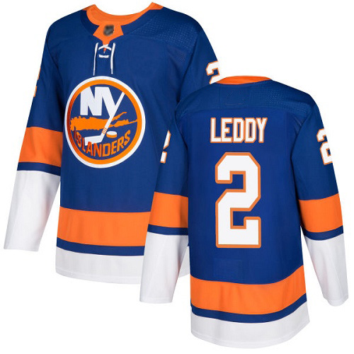 Adidas Youth Nick Leddy Authentic Royal Blue Home Jersey: NHL #2 New York Islanders