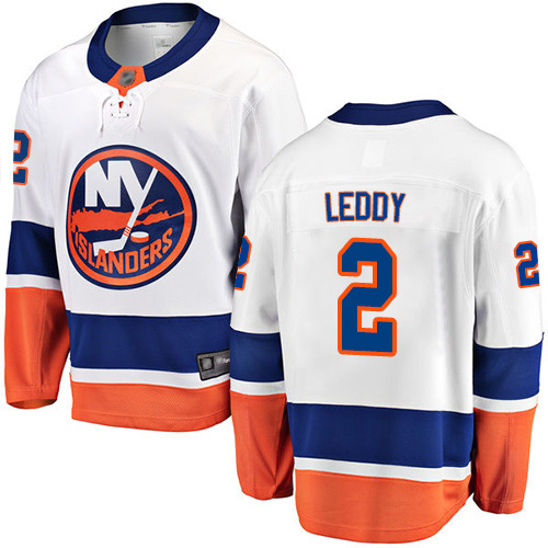 Fanatics Branded Youth Nick Leddy Breakaway White Away Jersey: NHL #2 New York Islanders