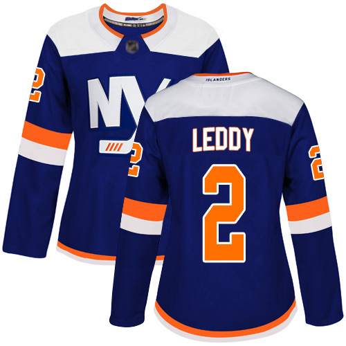 Adidas Women's Nick Leddy Authentic Blue Alternate Jersey: NHL #2 New York Islanders