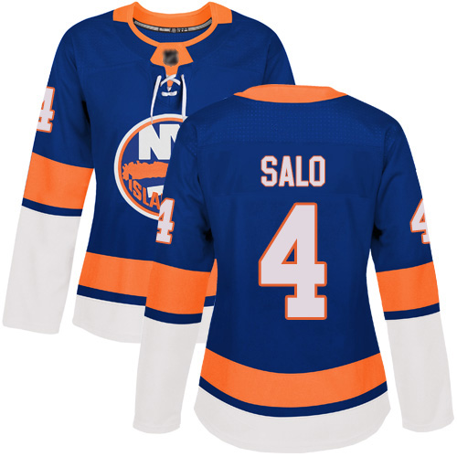 Adidas Women's Robin Salo Authentic Royal Blue Home Jersey: NHL #4 New York Islanders