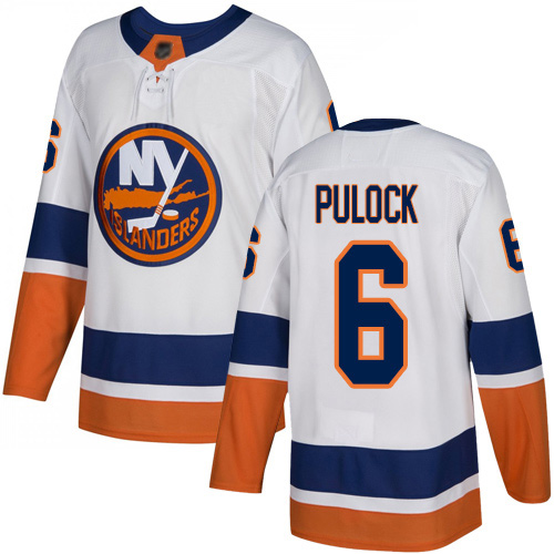 Reebok Men's Ryan Pulock Authentic White Away Jersey: NHL #6 New York Islanders