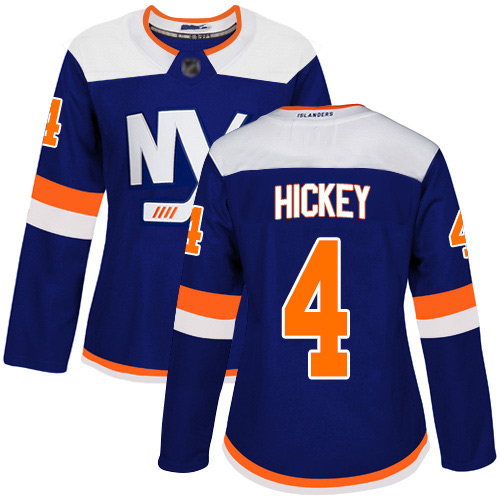 Adidas Women's Thomas Hickey Premier Blue Alternate Jersey: NHL #4 New York Islanders