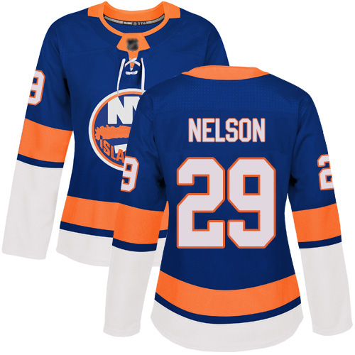 Adidas Women's Brock Nelson Authentic Royal Blue Home Jersey: NHL #29 New York Islanders
