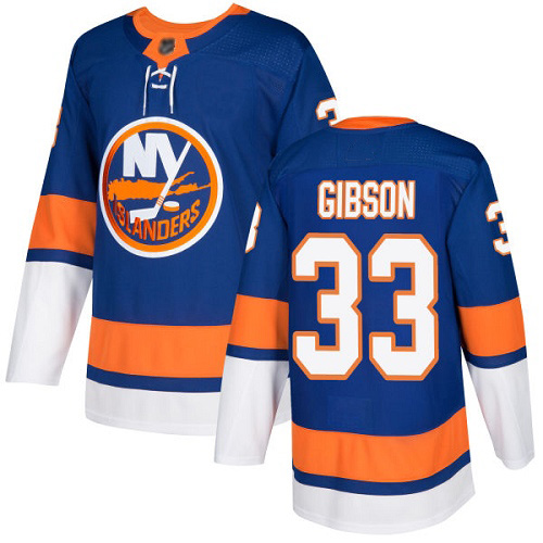 Men's Christopher Gibson Premier Royal Blue Home Jersey: Hockey #33 New York Islanders