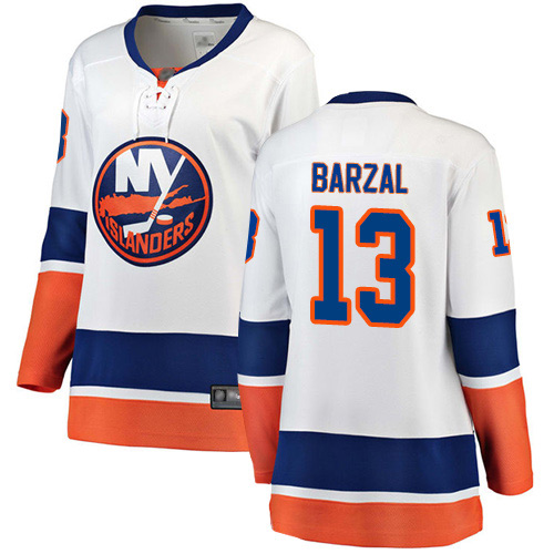 Fanatics Branded Women's Mathew Barzal Breakaway White Away Jersey: NHL #13 New York Islanders