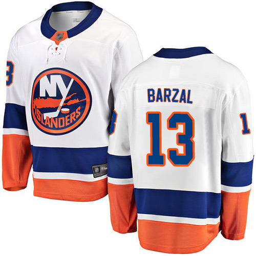 Fanatics Branded Men's Mathew Barzal Breakaway White Away Jersey: NHL #13 New York Islanders