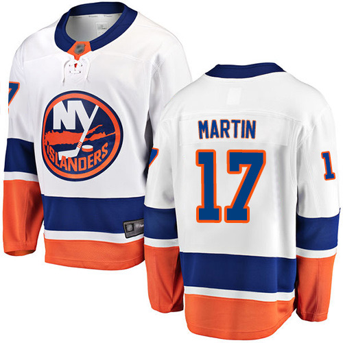 Fanatics Branded Youth Matt Martin Breakaway White Away Jersey: NHL #17 New York Islanders