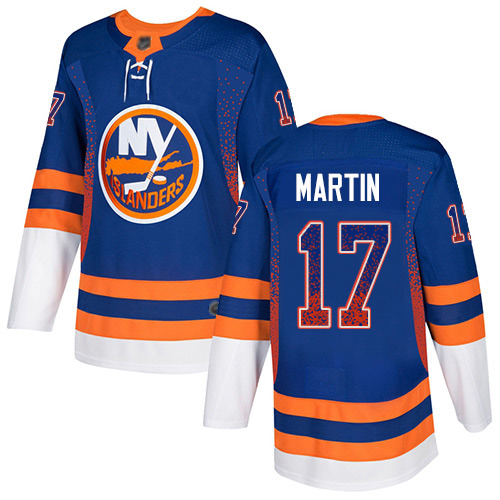 Adidas Men's Matt Martin Authentic Royal Blue Jersey: NHL #17 New York Islanders Drift Fashion