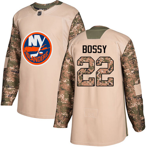 Adidas Men's Mike Bossy Authentic Camo Jersey: NHL #22 New York Islanders Veterans Day Practice