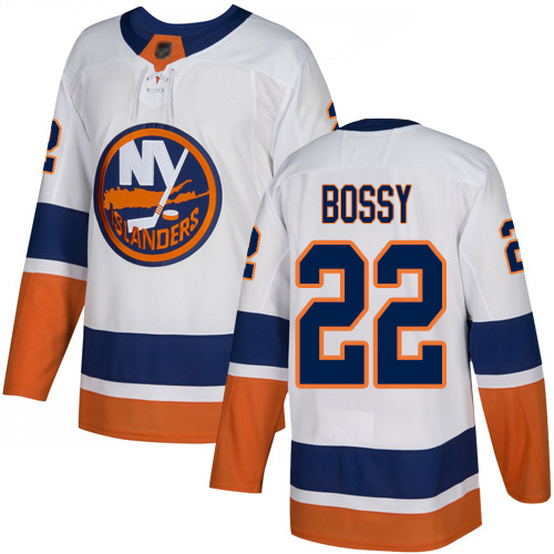 Reebok Youth Mike Bossy Authentic White Away Jersey: NHL #22 New York Islanders