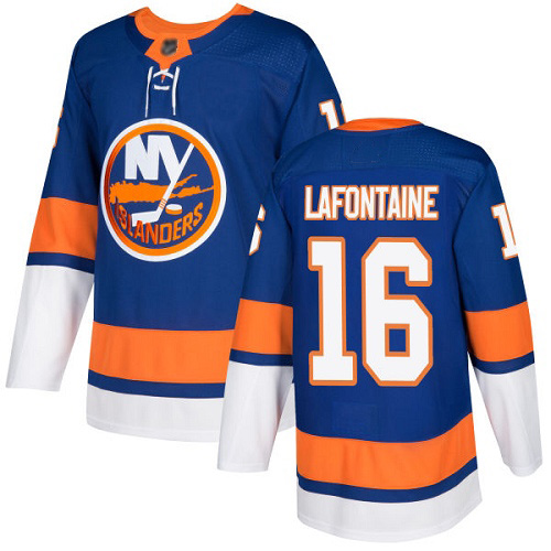Men's Pat LaFontaine Premier Royal Blue Home Jersey: Hockey #16 New York Islanders