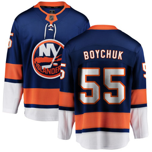 Fanatics Branded Youth Johnny Boychuk Breakaway Royal Blue Home Jersey: NHL #55 New York Islanders