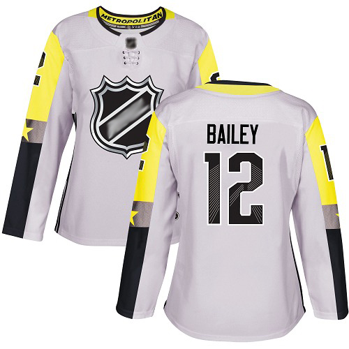 Women's Josh Bailey Authentic Gray Jersey: Hockey #12 New York Islanders 2018 All-Star Metro Division