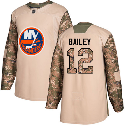 Men's Josh Bailey Authentic Camo Jersey: Hockey #12 New York Islanders Veterans Day Practice