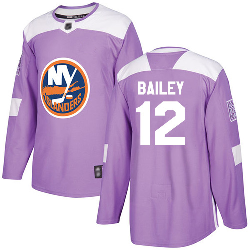 Youth Josh Bailey Authentic Purple Jersey: Hockey #12 New York Islanders Fights Cancer Practice