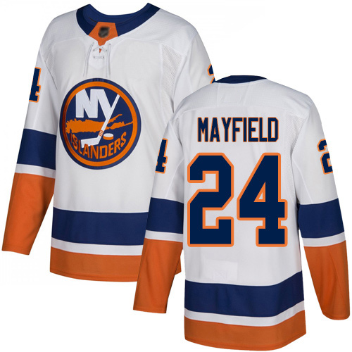 Adidas Youth Scott Mayfield Authentic White Away Jersey: NHL #24 New York Islanders