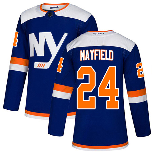 Adidas Youth Scott Mayfield Authentic Blue Alternate Jersey: NHL #24 New York Islanders