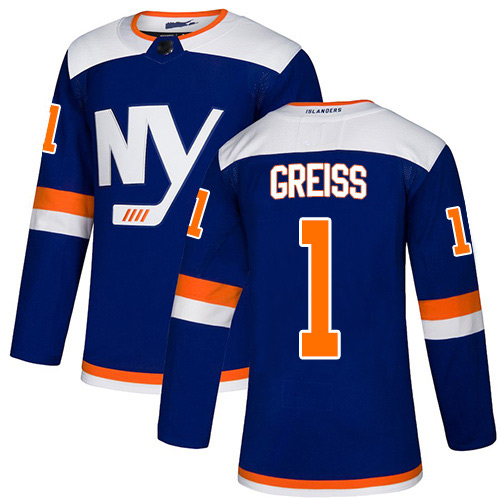 Adidas Men's Thomas Greiss Premier Blue Alternate Jersey: NHL #1 New York Islanders